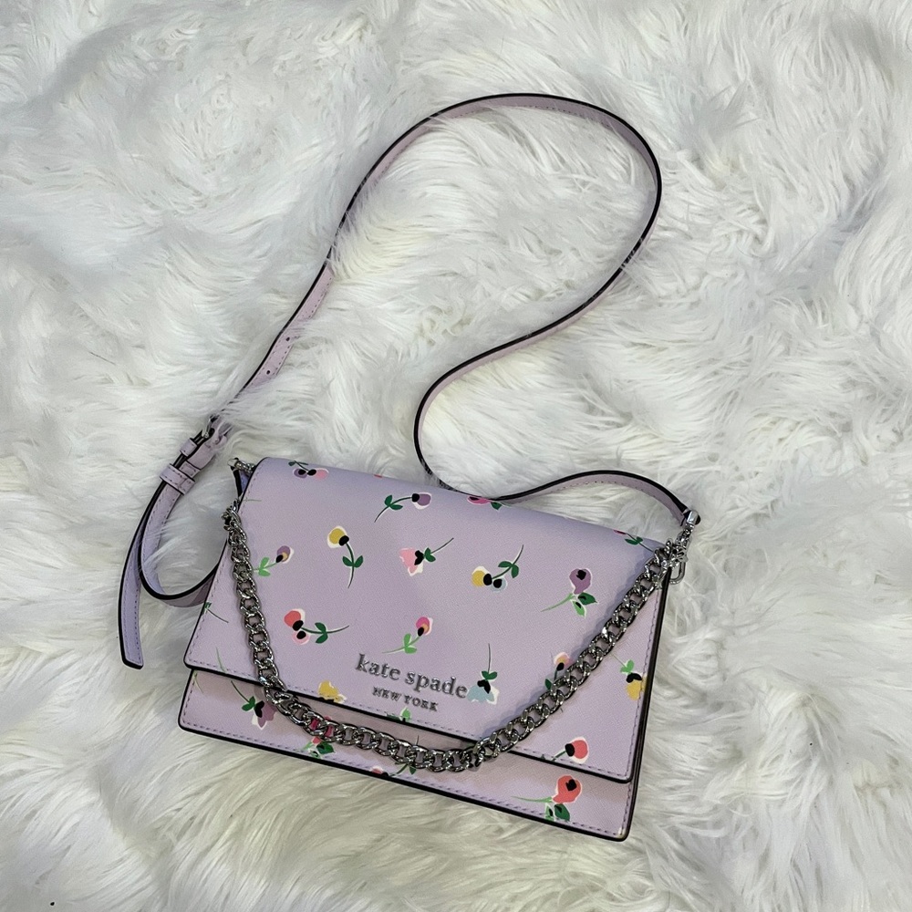 Kate Spade New York Cameron Floral Ditsy Convertible Crossbody purple